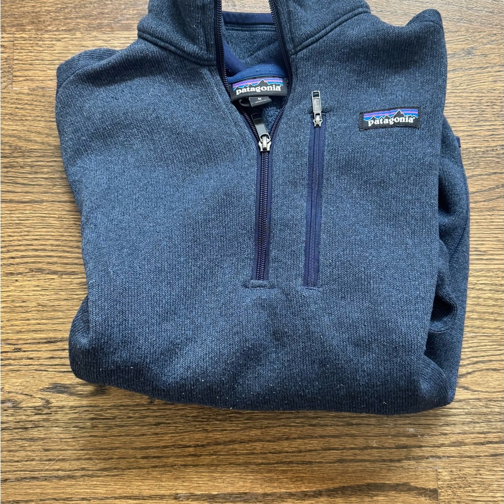 Patagonia Men’s Dark Navy Quarter-Zip Pullover Sweater